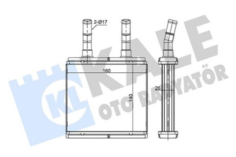 KALE HYUNDAI Радиатор отопления Atos Kale-oto-radyato 352105