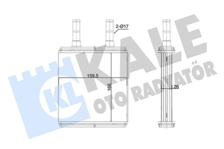 Радіатор обігрівача Hyundai Getz KALE OTO RADYATOR Kale-oto-radyato 352110