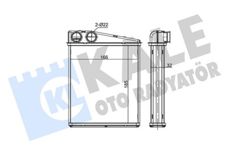 KALE MERCEDES Радиатор отопления W169/B245,Mini Kale-oto-radyato 352125