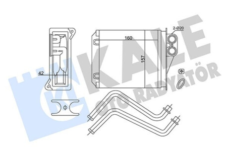 KALE DB Радиатор отопления Sprinter 06-,VW Crafter 06- Kale-oto-radyato 352175