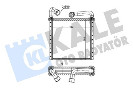 Радиатор отопителя Audi TT - Man Tge - Skoda Karoq, Kodiaq, Octavia III Kale-oto-radyato 352180