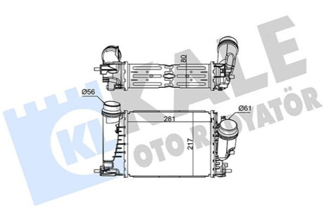 Радіатор інтеркулера Renault Megane IV 1.6 dCi 15- Kale-oto-radyato 352250