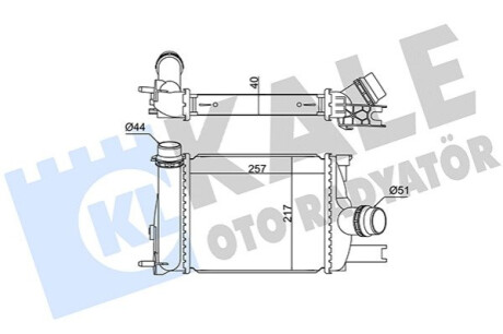 Радіатор інтеркулера Renault Clio 0.9 TCe 12- Kale-oto-radyato 352255