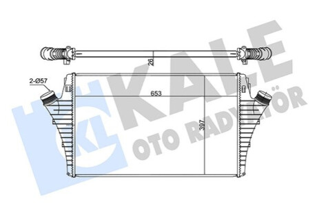 KALE OPEL Интеркулер Signum,Vectra C 1.9CDTI,Fiat,Cadillac,Saab 9-3 Kale-oto-radyato 352355