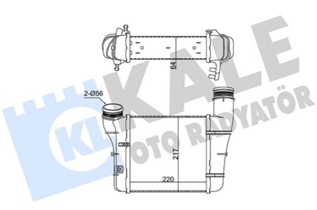 KALE VW Интеркулер Audi A4/6 1.9/2.0TDI Kale-oto-radyato 352375