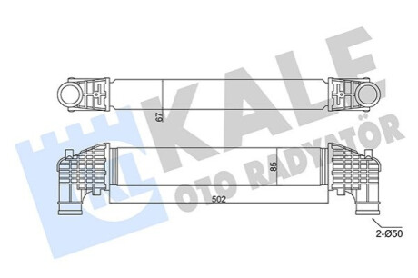 Радіатор інтеркулера VW Sharan 1.8 T/1.9 TDI 95-10 Kale-oto-radyato 352420