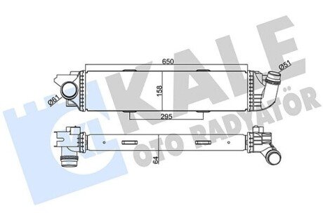 Радиатор интеркулера NIssan NV300, Opel VIvaro B KALE OTO RADYATOR Kale-oto-radyato 352480