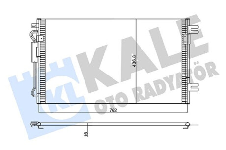 Радіатор кондиціонера (конденсатор) Grand Voyager IV 2.8CRD 04- Kale-oto-radyato 352595