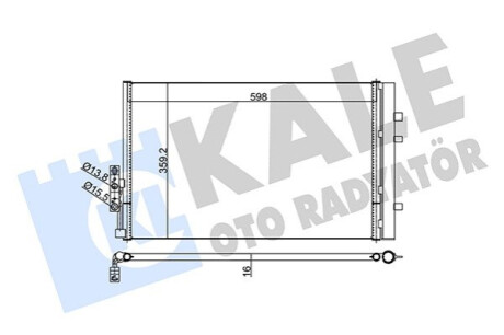 Радіатор кондиціонера (конденсатор) з осушувачем X3 F25,X4 F26 12- Kale-oto-radyato 352610