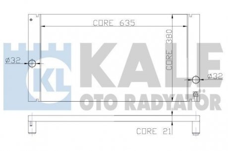 Радиатор охлаждения двигателя Kale-oto-radyato 352800