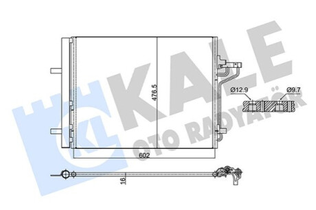 KALE FORD Радиатор кондиционера C-Max II,Focus III 10- Kale-oto-radyato 353135