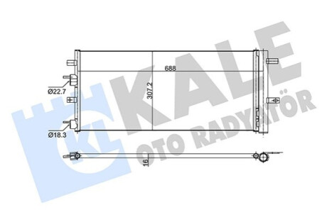 Радіатор кондиционера Ford Galaxy, Mondeo V, S-Max Kale-oto-radyato 353160