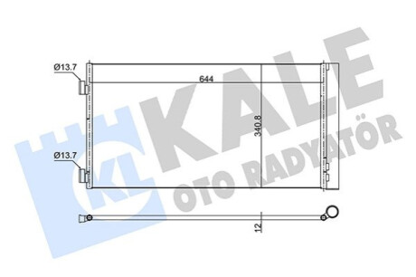 KALE BMW Радиатор кондиционера Mini Cooper,One,Clubman,Countryman, Kale-oto-radyato 353170