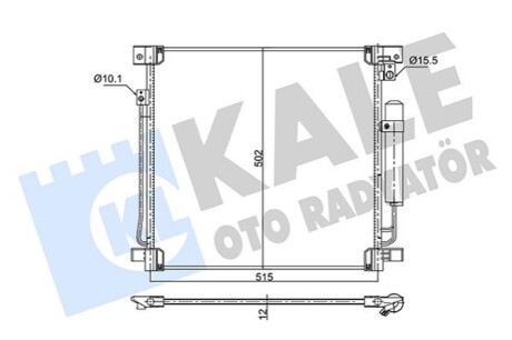 Радіатор кондиционера Fiat Fullback, Mitsubishi L 200, Triton Kale-oto-radyato 354015