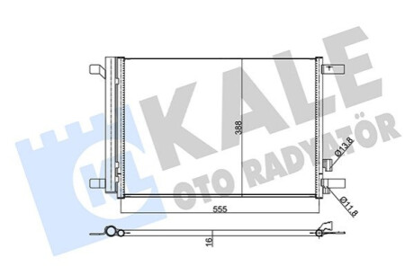 Радіатор кондиционера Audi A3, Tt, Volkswagen Golf VII Kale-oto-radyato 354020