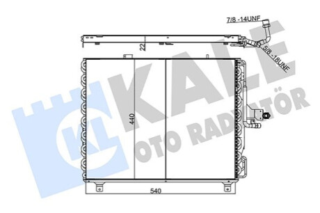 KALE DB Радиатор кондиционера E-Class W124 93- Kale-oto-radyato 354060