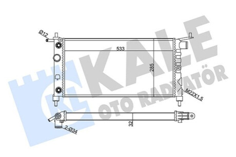 KALE OPEL Радиатор охлаждения Combo,Corsa B,Chevrolet Kale-oto-radyato 354110