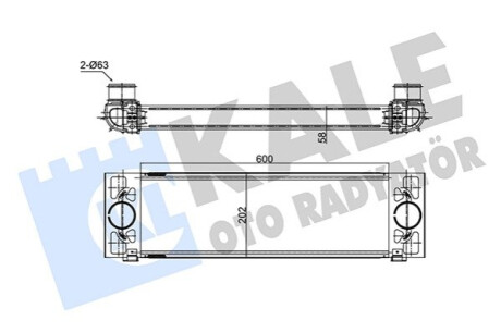 Радіатор інтеркулера Ford Transit 2.2D/3.2D 07- Kale-oto-radyato 354140