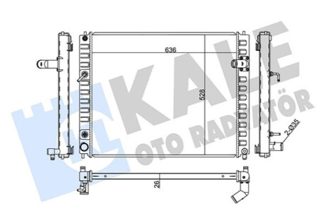 Радіатор охолодження Infiniti Ex 35, Ex 37, Ex 37 Awd, Fx 50 Awd Radiator KALE OTO RADYATOR Kale-oto-radyato 354220