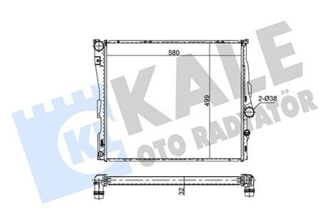 BMW Радиатор охлаждения X3 E83 2.5/3.0 03-10 Kale-oto-radyato 354255