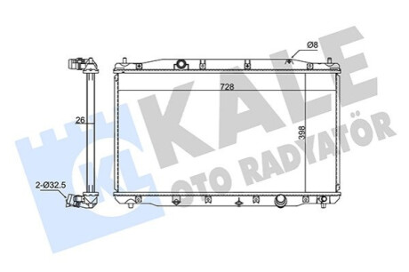 Радіатор охолодження двиг. CR-V III 2.2 CTDi 07- Kale-oto-radyato 354270