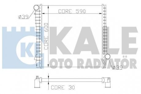 KALE BMW Радиатор охлаждения X5 E53 3.0d/3.0i Kale-oto-radyato 354300