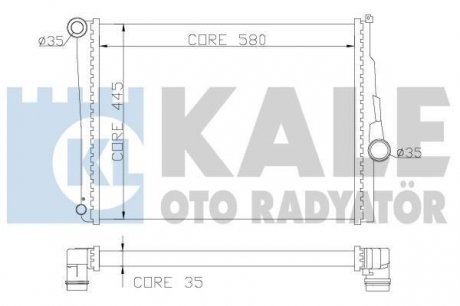 KALE BMW Радиатор охлаждения 3 E46 1.6/3.0 Kale-oto-radyato 354400