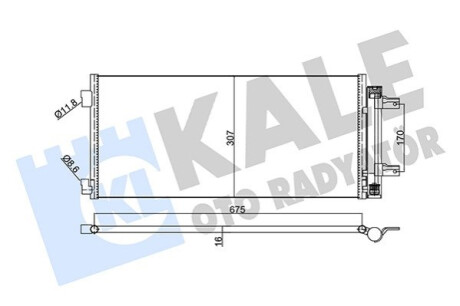 Радиатор кондиционера Astra K 15- Kale-oto-radyato 354885