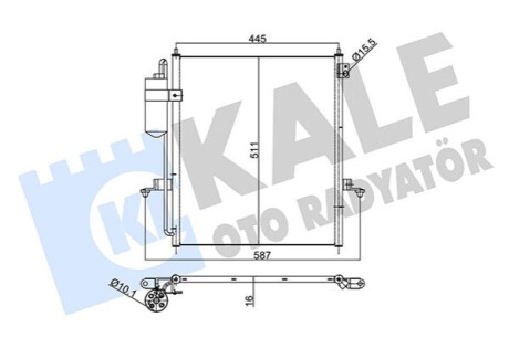 Радіатор кондиціонера Mitsubishi L200 2.5Di-D 05-15 Kale-oto-radyato 354965