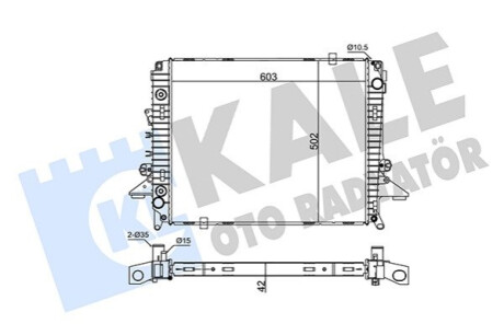 KALE LANDROVER Радиатор охлаждения Discovery III,IV,Range Rover Sport 2.7TD 04- Kale-oto-radyato 354975