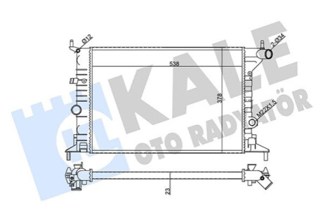 KALE OPEL Радиатор охлаждения Vectra B 1.6/2.0 95- Kale-oto-radyato 355060