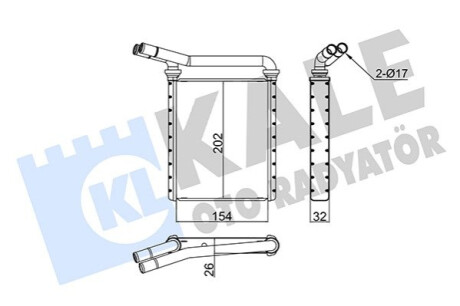 Радиатор отопителя Toyota Auris, Avensis, Corolla, Prius, Rav 4 Iii KAL Kale-oto-radyato 355115