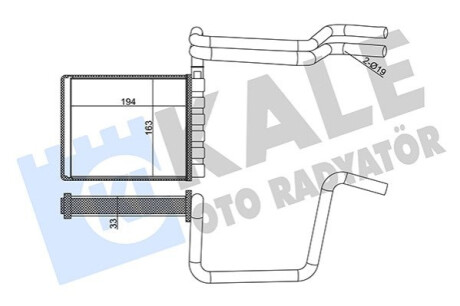 Радиатор отопителя Ford C-Max, Focus III, Transit, Tourneo Connect KALE Kale-oto-radyato 355125