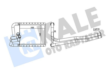 KALE HYUNDAI Радиатор отопления i20 12- Kale-oto-radyato 355130