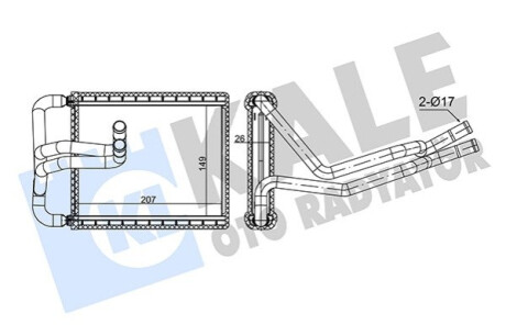 Радиатор отопителя Hyundai Tucson KALE OTO RADYATOR Kale-oto-radyato 355175