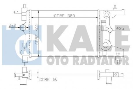 KALE OPEL Радиатор охлаждения Astra J,Chevrolet Cruze 1.6/1.8 09- Kale-oto-radyato 355200