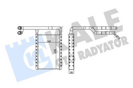 Радиатор отопителя Kale-oto-radyato 355205