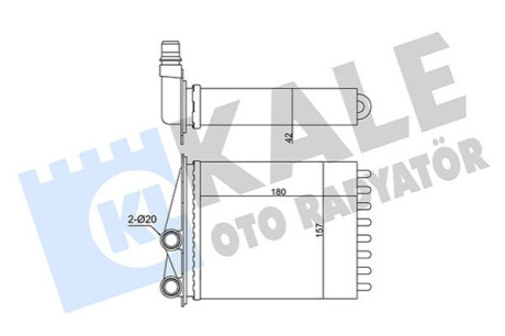 Радиатор отопителя Renault Trafic II KALE OTO RADYATOR Kale-oto-radyato 355215