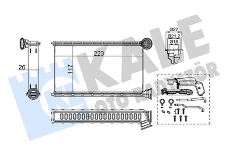 KALE CITROEN Радиатор отопления C1 II,Peugeot 108,Toyota Aygo 14- Kale-oto-radyato 355225