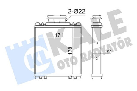 Радиатор отопителя Audi A1 - Seat Ibiiza IV, Ibiza IV Sportcoupe, Ibiza IV Kale-oto-radyato 355245