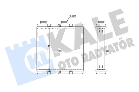 KALE HONDA Радиатор отопления Civic VIII 05- Kale-oto-radyato 355255