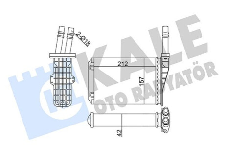 KALE RENAULT Радиатор отопления Espace III Kale-oto-radyato 355270