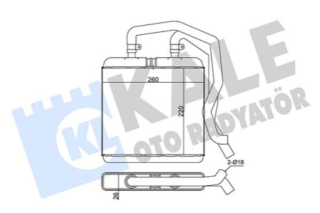 Радиатор отопителя IVeco Daily III KALE OTO RADYATOR Kale-oto-radyato 355285