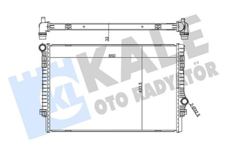 Радиатор охлаждения Audi A3, Tt, Seat Ateca, Leon, Skoda Kodiaq KALE OT Kale-oto-radyato 355515