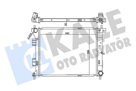 KALE HYUNDAI Радиатор охлаждения i30,Elantra,Kia Ceed 1.4/1.6CRDi 11- Kale-oto-radyato 355540