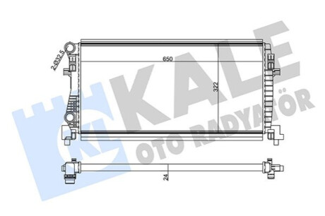 Радиатор охлаждения Audi A3, Q2 - Seat Leon, Leon St - Skoda Octavia Iii (Kale-oto-radyato 355555