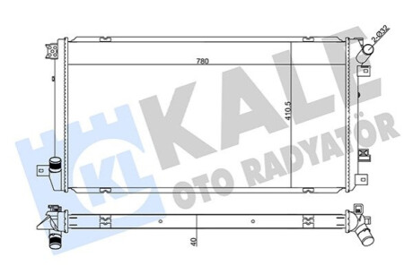 Радиатор охлаждения Nissan Interstar, Opel Movano, Renault Master II KA Kale-oto-radyato 355575