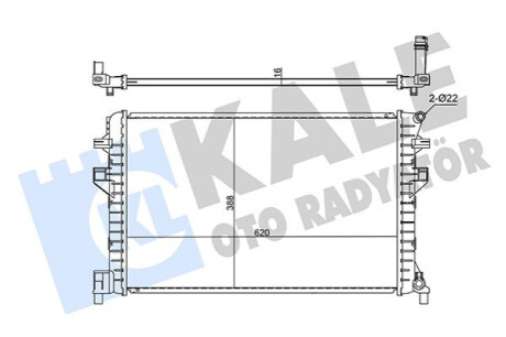 Радіатор охолодження Audi A3, Q2 - Seat Ateca, Leon, Leon Sc, Leon St - Skoda Kodiaq KALE OTO RADYATOR Kale-oto-radyato 355615