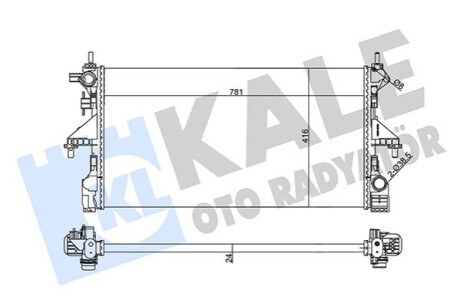 KALE CITROEN Радиатор охлаждения Jumper,Peugeot Boxer 2.0 BlueHDI 16- Kale-oto-radyato 355665