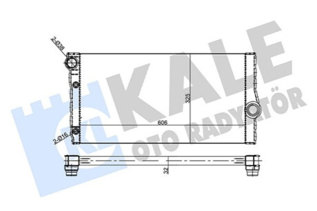 KALE BMW Радиатор охлаждения 5 F10,6 F13,7 F01 2.0/3.0d 10- Kale-oto-radyato 355685